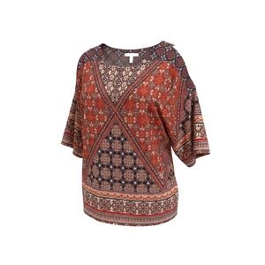 Fig and Flower Multicolor Bohemian Blouse